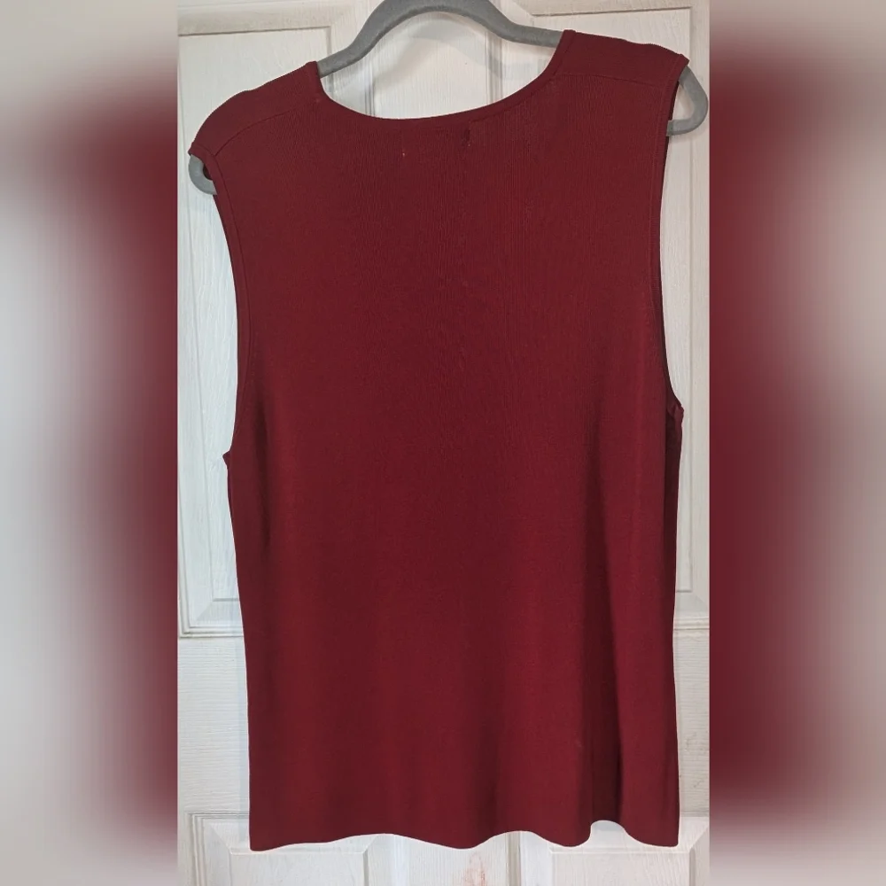 Mirasol‎ Vintage Elegant Maroon Sleeveless Top 0056